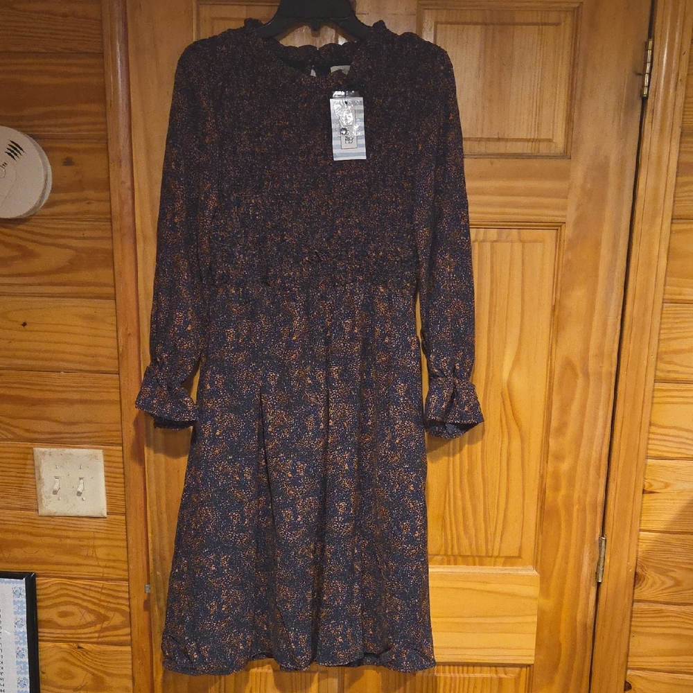 Tulip B Chic Long Sleeve Patterned Dress